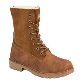 Super Me Botas con cordones marrón 8