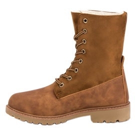 Super Me Botas con cordones marrón 9
