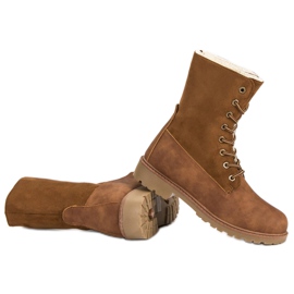 Super Me Botas con cordones marrón 11