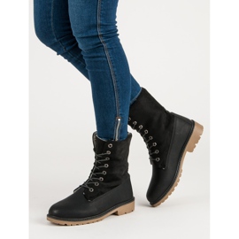Super Me Botas con cordones negro 12
