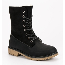 Super Me Botas con cordones negro 1