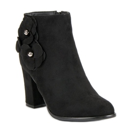 Botines de gamuza en una barra negro 3