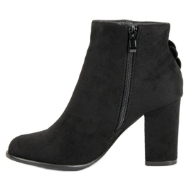 Botines de gamuza en una barra negro 4