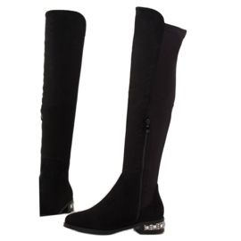 Botas de muslo negras para mujer 0-236 Black negro 4