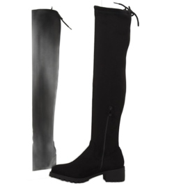 Botas de muslo de mujer negras NS013 Black negro 4