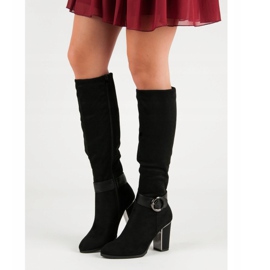 Super Me Botas elegantes en un poste negro 4