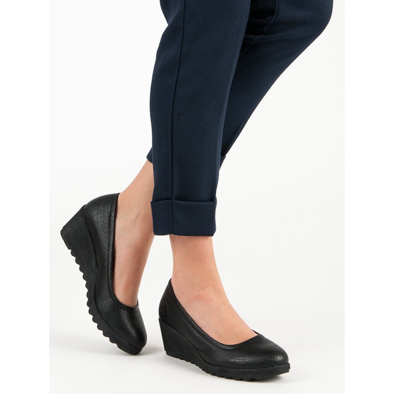 J. Star Bombas de cuña negro 1 J. Star Bombas de cuña negro 1