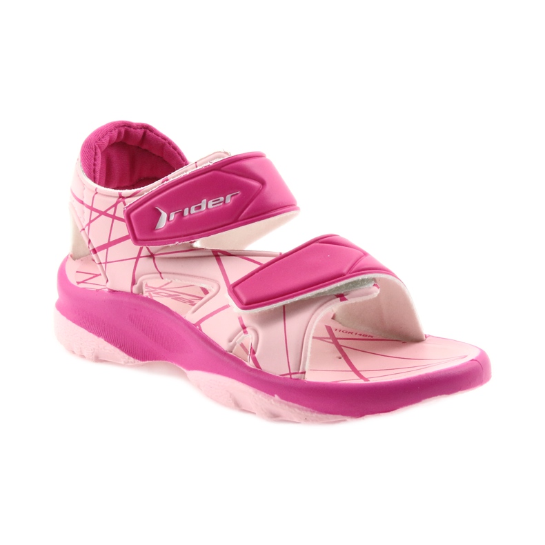 Sandalias rosas zapatos infantiles velcro para agua Rider 488 rosado 1