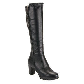 Super Me Botas negras con cremallera negro 4