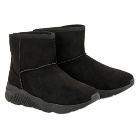 Botas de nieve en la plataforma negro 6