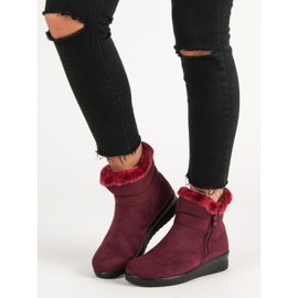 Botas de gamuza cálidas rojo 3