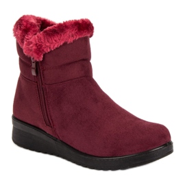 Botas de gamuza cálidas rojo 5
