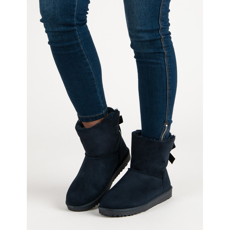 Queentina Mukluki azul marino con lazo 1