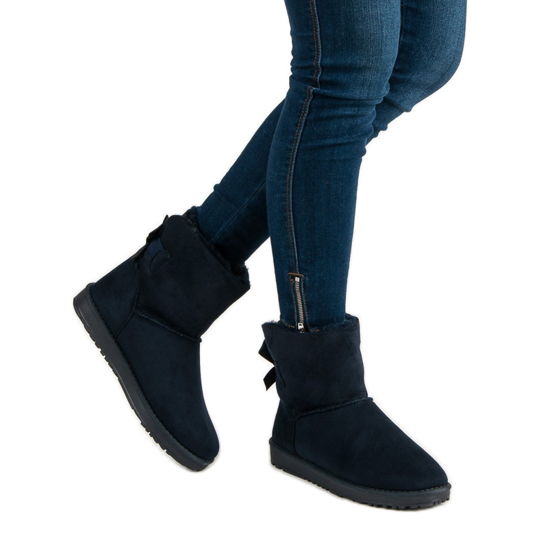 Queentina Mukluki azul marino con lazo 2