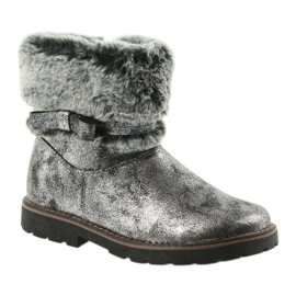 American Club Botas americanas botas de invierno con piel 17042 negro gris 1