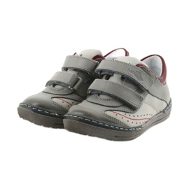 Zapatos brogues infantiles grises con velcro Ren But 3047 rojo multicolor 3