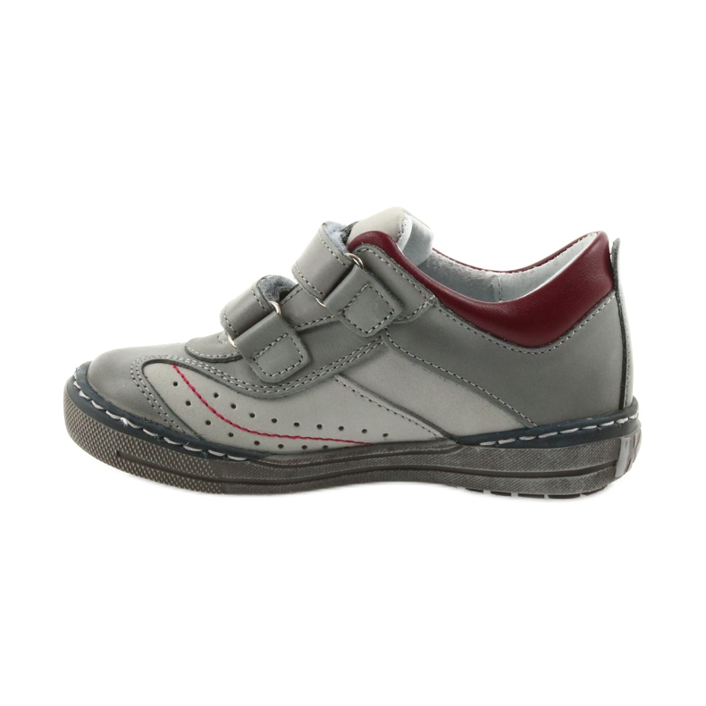 Zapatos brogues infantiles grises con velcro Ren But 3047 rojo multicolor 2
