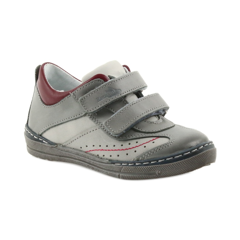 Zapatos brogues infantiles grises con velcro Ren But 3047 rojo multicolor 1