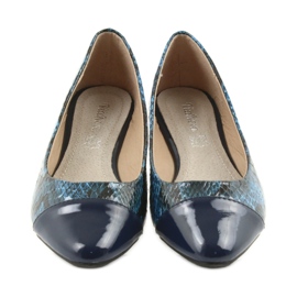 Via-Nova Bailarinas zapatos de mujer Via Nova 07-041 azul marino negro 4