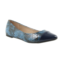 Via-Nova Bailarinas zapatos de mujer Via Nova 07-041 azul marino negro 1 Via-Nova Bailarinas zapatos de mujer Via Nova 07-041 azul marino negro 1