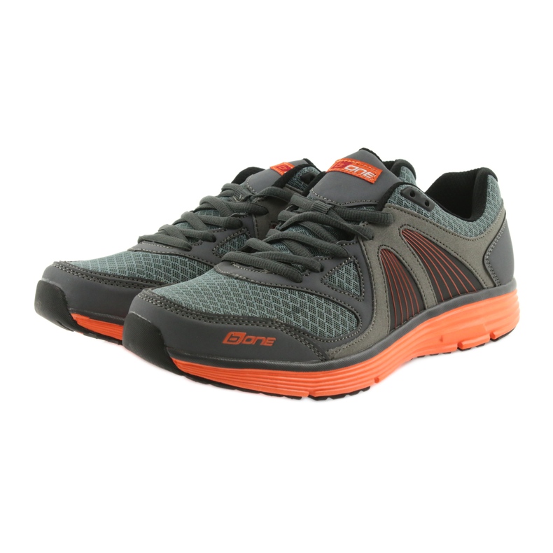 Zapatillas deportivas hombre ADI B.one 15-04-011 grises naranja 3