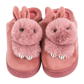 Pantuflas calientes rosa 1