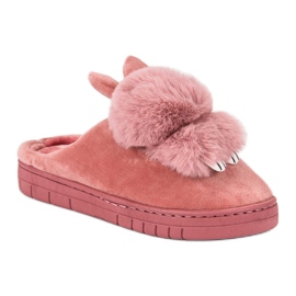 Pantuflas calientes rosado 6