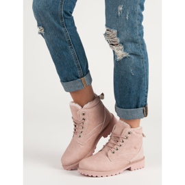 Botas de montaña clásicas rosas 2
