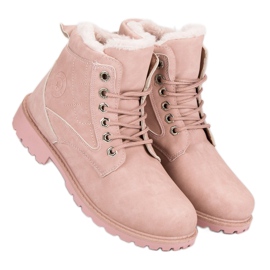 Botas de montaña clásicas rosas rosado 1
