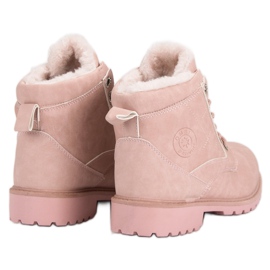 Botas de montaña clásicas rosas rosado 7