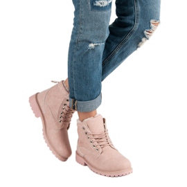 Botas de montaña clásicas rosas rosado 4