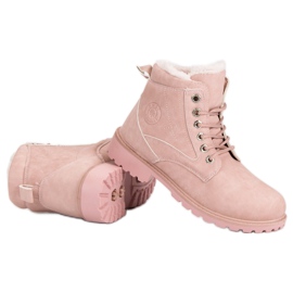 Botas de montaña clásicas rosas rosado 8