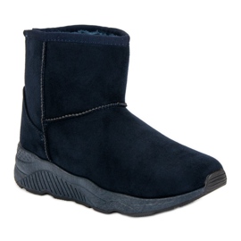 Botas de nieve en la plataforma azul azul marino 5