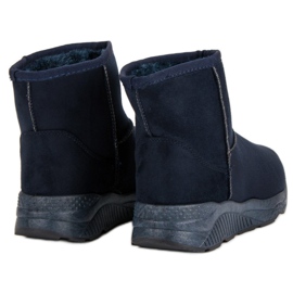 Botas de nieve en la plataforma azul azul marino 7