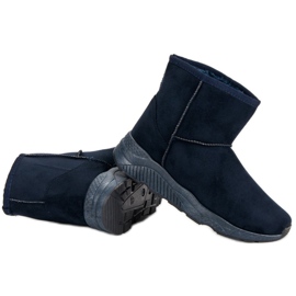 Botas de nieve en la plataforma azul azul marino 8