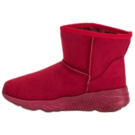 Botas de nieve en la plataforma rojo 6