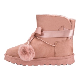 Mukluki rosa con pompones rosado 6
