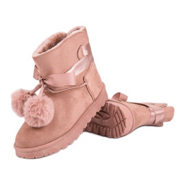 Mukluki rosa con pompones rosado 5