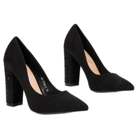 Bestelle Bombas negras con cristales negro 6
