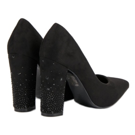 Bestelle Bombas negras con cristales negro 5