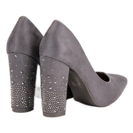 Bestelle Bombas grises con cristales 4