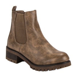 SDS Botines Chelsea casuales marrón 3