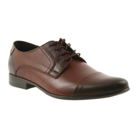 Zapatos de cuero sin ture marrón 1