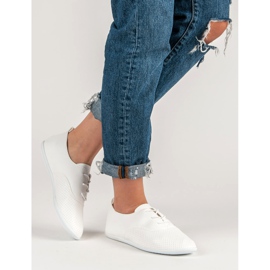 Zapatillas blancas atadas blanco 3