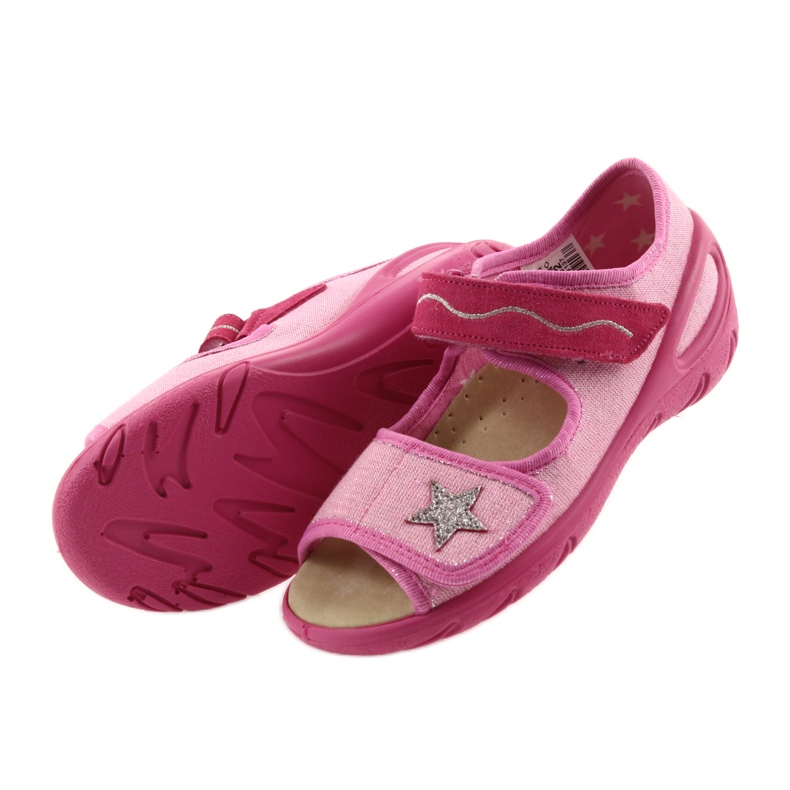 Befado zapatos para niños sandalias un inserto de cuero 433X032 rosa gris 4