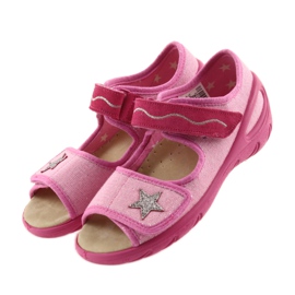 Befado zapatos para niños sandalias un inserto de cuero 433X032 rosa gris 3