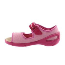 Befado zapatos para niños sandalias un inserto de cuero 433X032 rosado gris 2