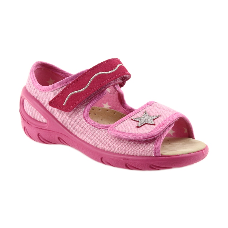 Befado zapatos para niños sandalias un inserto de cuero 433X032 rosado gris 1 Befado zapatos para niños sandalias un inserto de cuero 433X032 rosado gris 1