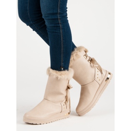 Super Me Moda Botas de nieve Moda marrón 3