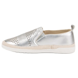 Zapatillas sin cordones caladas gris 5